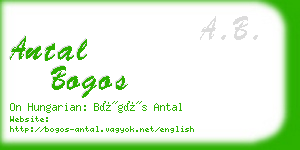 antal bogos business card